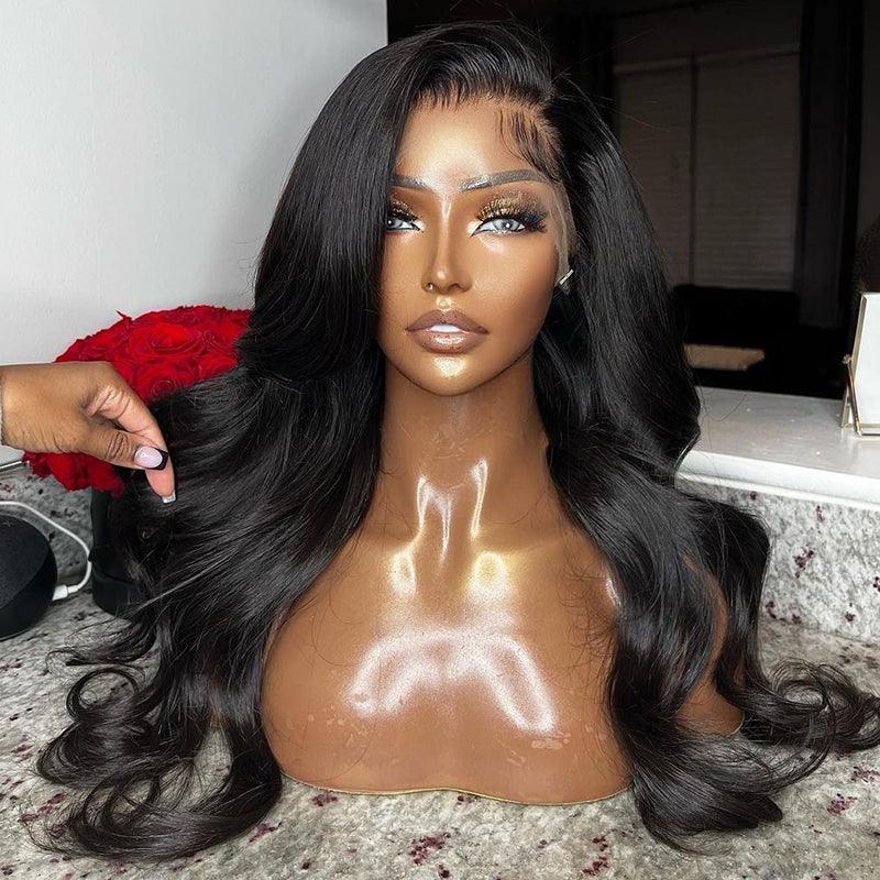 Lace wig with a wavy texture for a beachy look13x4 13x6 Real HD Lace Frontal Wig Body Wave Virgin Human Hair