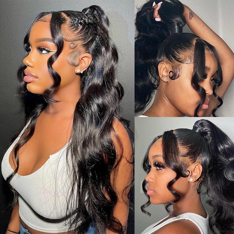 Adjustable - cap lace wig for a comfortable fit360 Lace Frontal Wig Brazilian Body Wave Virgin Human Hair