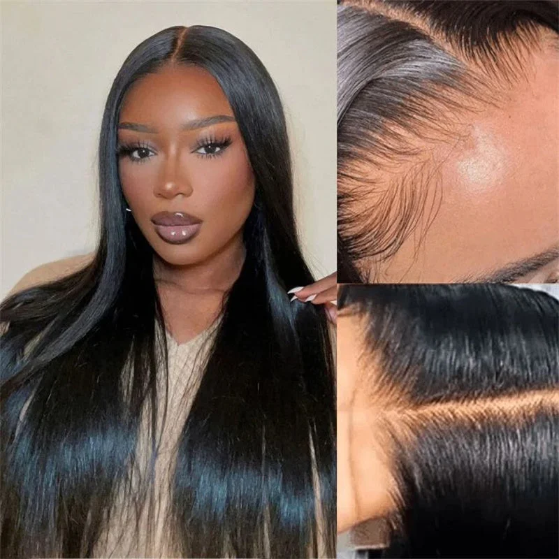 Colored wig with a wavy texture for a beachy and fun lookLemoda 6x6 Transparent Lace Closure Wigs 100% Virgin Human Hair Straight Wig  For Black Women 210% Density