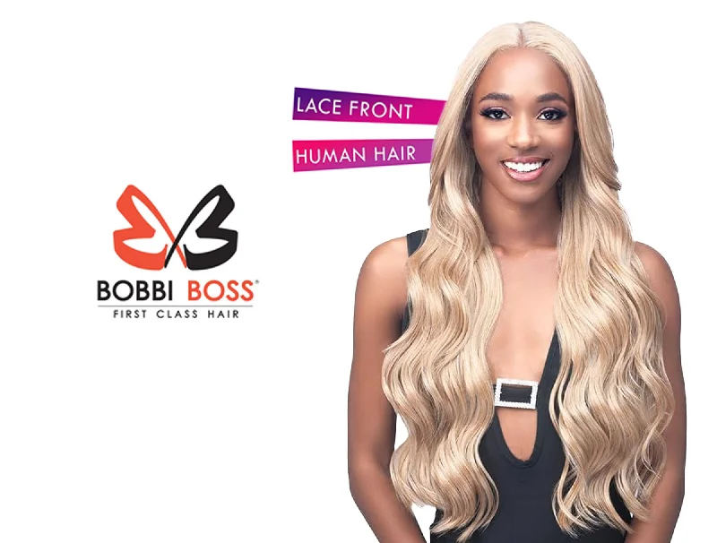 Lace wig with a 13x4 lace frontal for a wide - parting areaBOBBI BOSS GLUELESS 13X7 MBLF005 ANTONIA