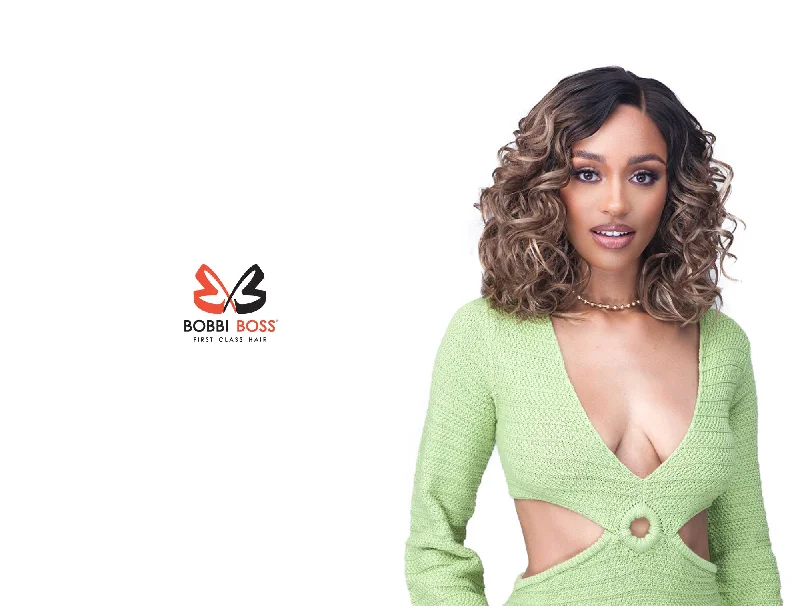 Lace wig with a curly texture for a bold and stylish choiceBOBBI BOSS LACE MLF735 MARCELINE