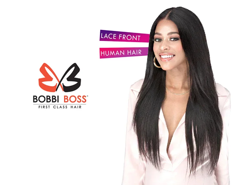 Lace wig with a straight texture for a sleek and minimalist lookBOBBI BOSS LACE WIG 100% UNPROCESSED HUMAN HAIR W&W - MHLF678 DYLAN