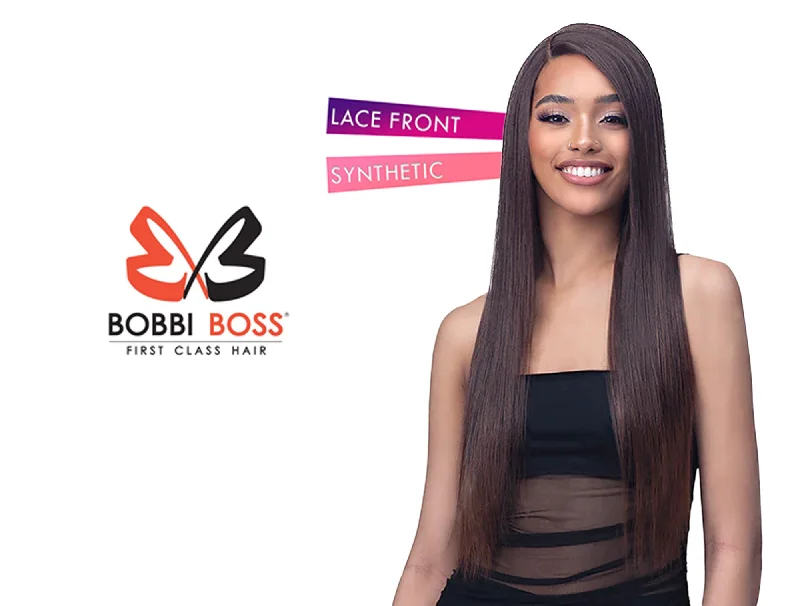 Lace wig in a chocolate - brown color for a rich and warm appearanceBOBBI BOSS LACE WIG - MLF933 LIBI