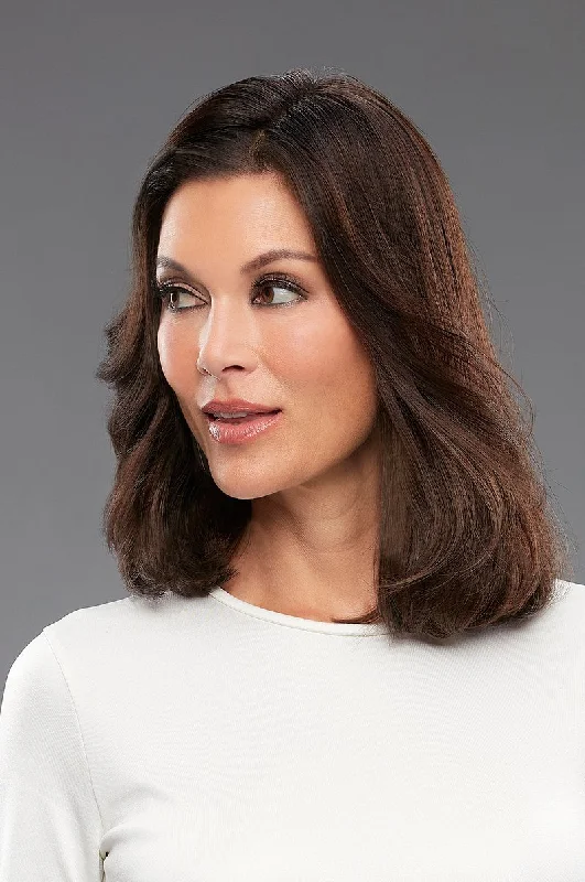 Virgin - human - hair wig with a natural - looking texture for a luxurious feelEasiHair - EasiPieces 12'' L x 4" W (#783) - Human Hair