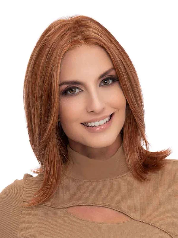 Human - hair wig with a side - swept bang for a sophisticated lookEden Human Hair Blend wig - Natural Collection