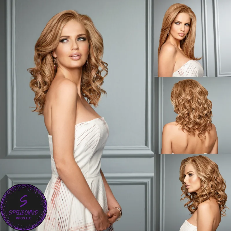 Human - hair wig with a side - part for a more flattering appearanceHigh Fashion - Couture 100% Remy Human Hair Collection by Raquel Welch