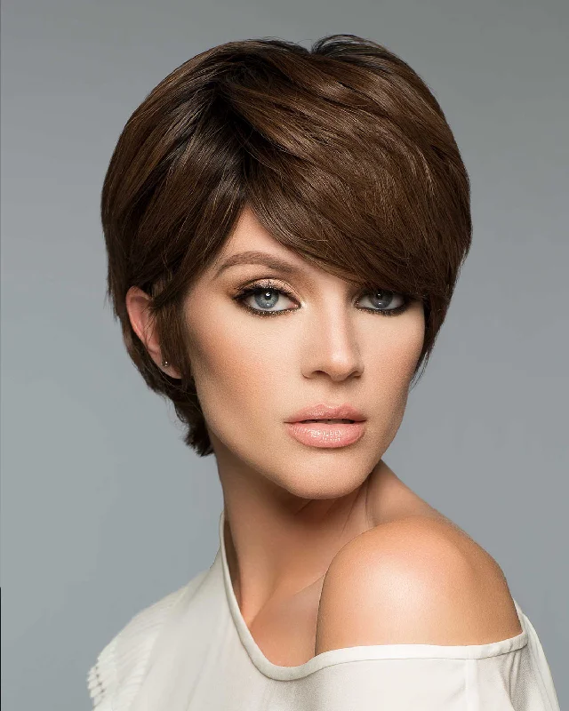 Human - hair wig with a natural - looking root for a more realistic lookLori Petite | Monofilament Human Hair Wig by Wig Pro