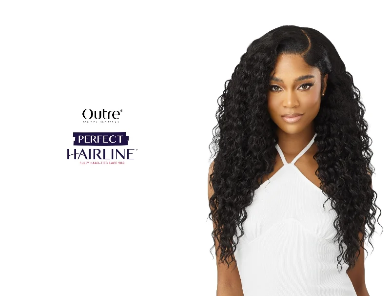 Lace wig with a platinum - blonde color for a bold and trendy lookOUTRE PERFECT HAIRLINE LACE FRONT WIG - LENAJ