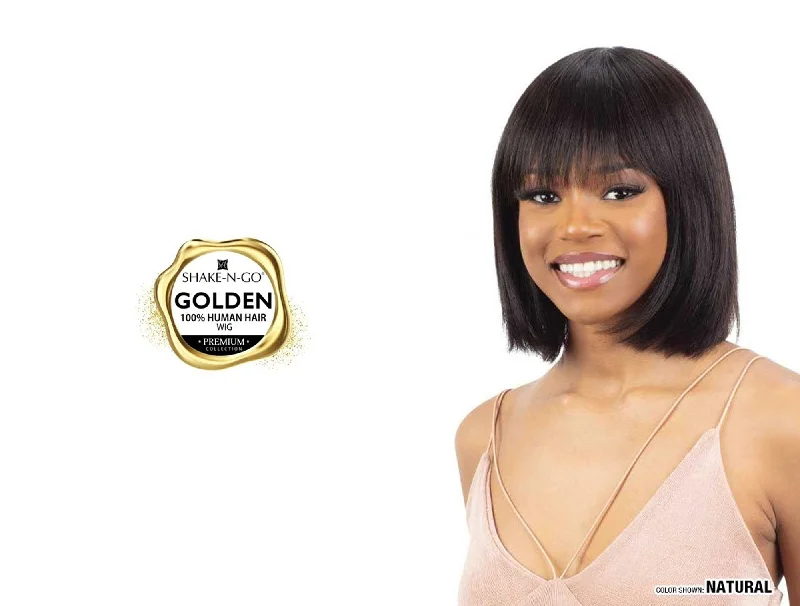 Lace wig in a chocolate - brown color for a rich and warm appearanceSHAKE N GO PREMIUM COLLECTION GOLDEN WIG - DEBBIE