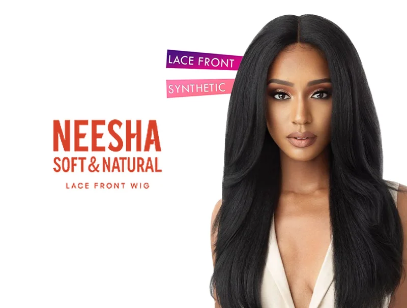 Lace wig with a curly texture for a bold and stylish choiceOUTRE SOFT & NATURAL LACE FRONT WIG NEESHA 203