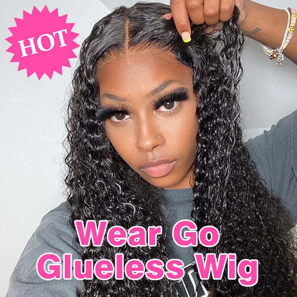 Lace wig with a natural - looking root for a more realistic lookPut on & Go Glueless Curly 5x5 Pre Cut HD Lace Wig Beginner Friendly