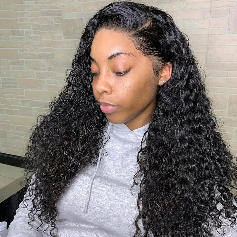 Human - hair wig with a silk - base cap for a comfortable and smooth feelDeep Wave 5x5/6x6 HD Lace Closure Wig 100% Virgin Human Hair