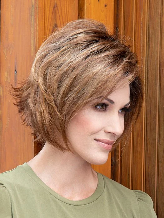 Adjustable - cap bob wig for a comfortable fitAngie | Synthetic Lace Front Wig (Mono Top)