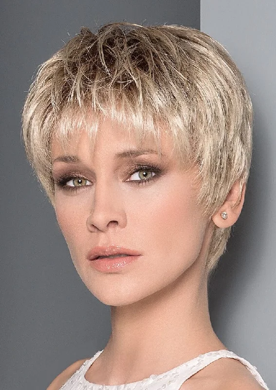 Long - length wig with a platinum - blonde color for a bold and trendy lookAura Synthetic Wig by Ellen Wille