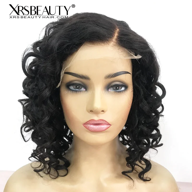 Bob wig with a pixie - inspired cut for a bold and stylish choiceCLEAR LACE Posh Curly BoB C-Part Lace Human Hair Wig [BOB100]