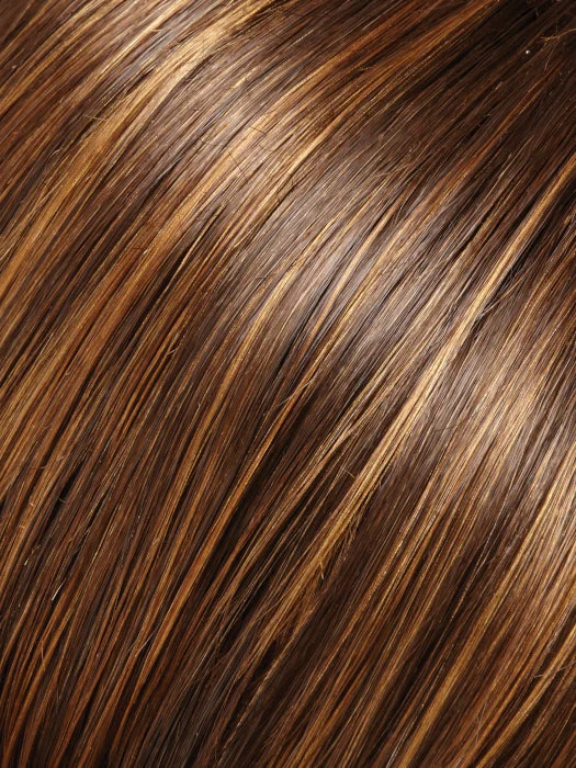 6F27 | Caramel Ribbon | Brown w/ Lightt Red-Gold Blonde Highlights & Tips