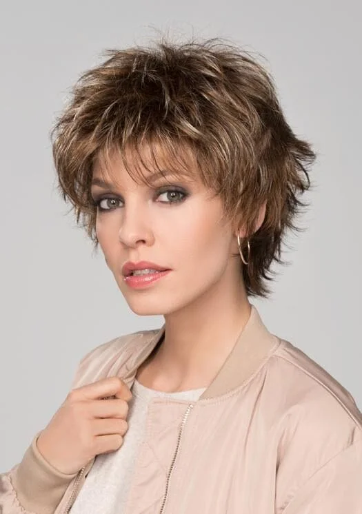 Long - length wig with a side - swept bang for a sophisticated lookClick Synthetic Wig by Ellen Wille