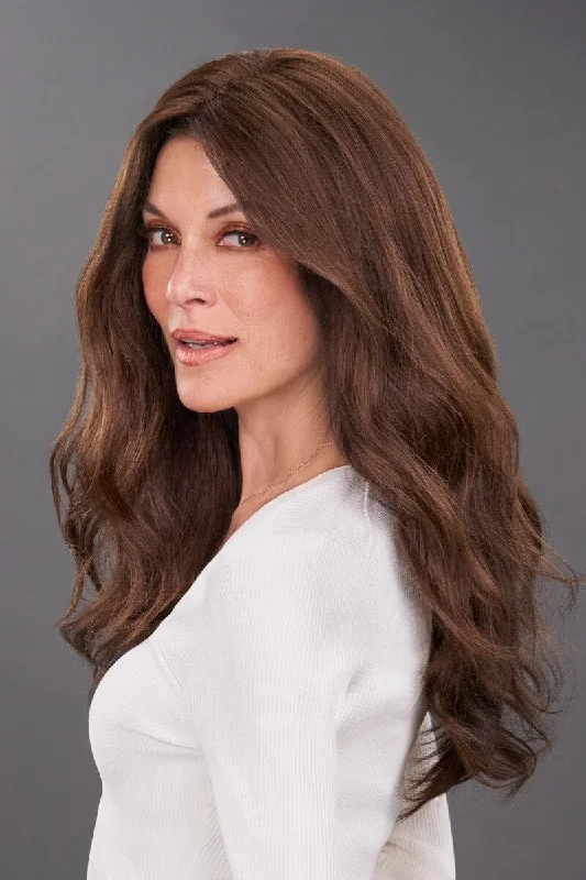 Long - length wig with a pre - bleached knot for a natural - looking scalpEasipart T 18" Remy Human Hair Topper by Jon Renau | Easihair