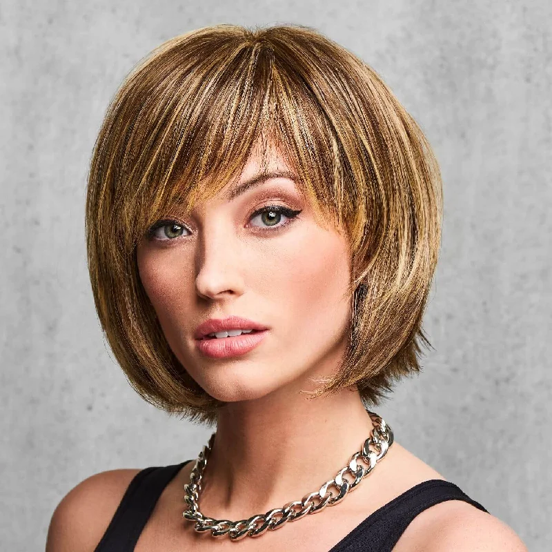 Bob wig with a balayage effect for a natural - looking color transitionFlirty Fringe Bob Wig By Hairdo