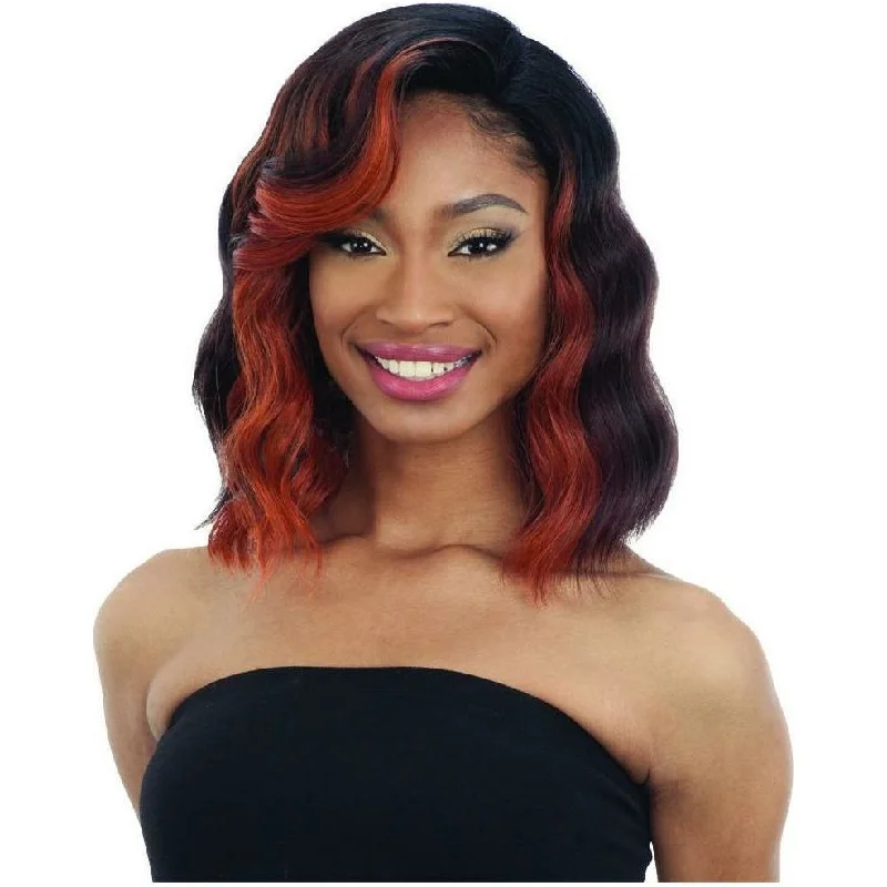 Bob wig with auburn highlights for a warm and vibrant appearanceFreeTress Equal 5-Inch Lace Part Synthetic Wig – Val