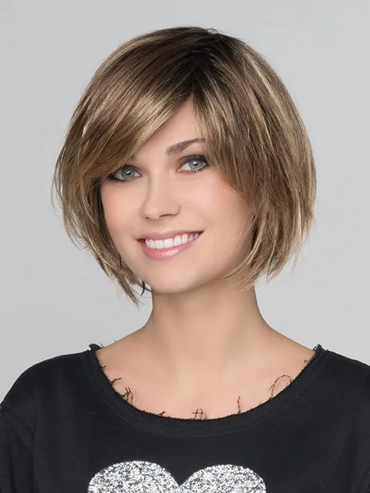 Bob wig with side - swept bangs for a sophisticated lookFresh | Synthetic Wig (Mono Part)