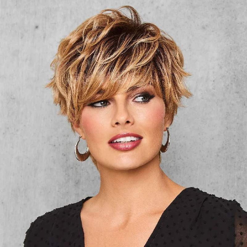 Short - bob wig for a super - sleek and minimalist styleFull Fringe Pixie Wig By Hairdo