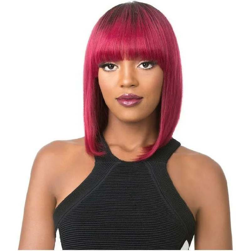 Bob wig in a jet - black color for a classic appearanceIt's A Cap Weave! Human Hair Wig – HH Galaxy