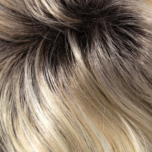 *22/1001/R8 | Ash Blonde Base Blended w/Platinum Blonde Highlights & Chestnut Brown Roots