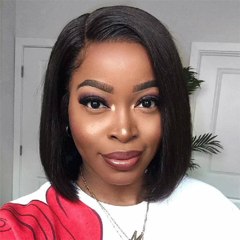 Bob wig for daily wear with a low - maintenance designNO SHORT HAIR (5-7 Inch Return Hair) 13x6 Skin Melt Lace Front BOB Wig