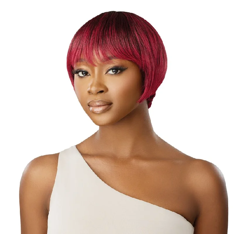 Bob wig with side - swept bangs for a sophisticated lookOutre 100% Human Hair Premium Duby Wig – HH-Carter