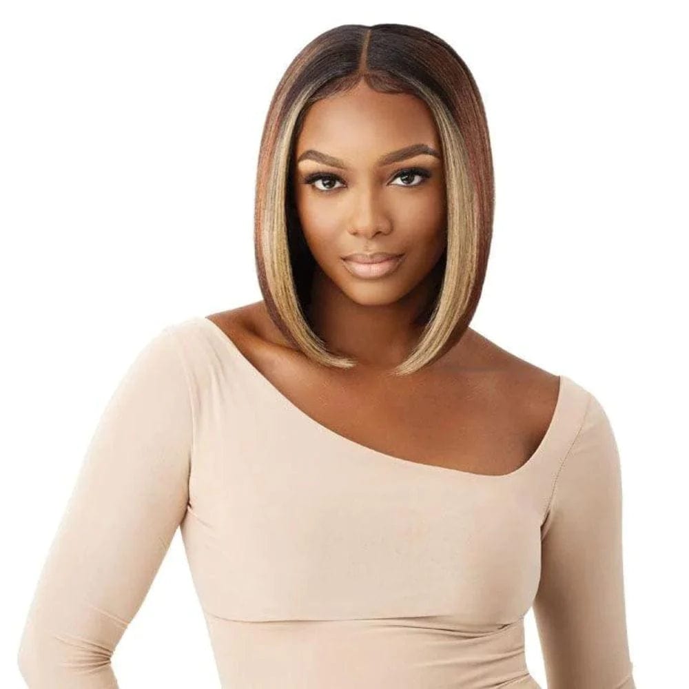 Synthetic bob wig with a natural - looking textureOutre Melted Hairline Synthetic Lace Front Wig - Kiani