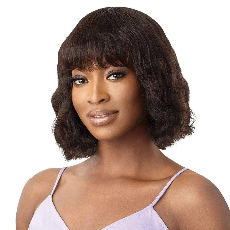 Synthetic bob wig with a natural - looking textureOutre MyTresses Purple Label Human Hair Full Wig - Asami