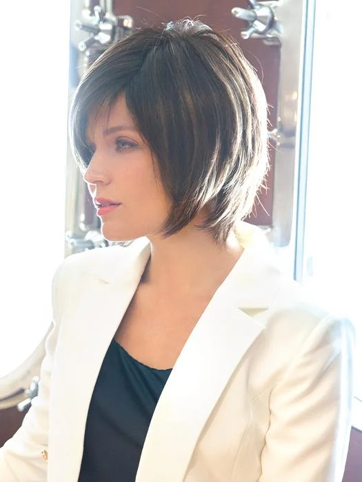 Adjustable - cap bob wig for a comfortable fitReese PM | Synthetic Wig (Mono Part) | CLOSEOUT