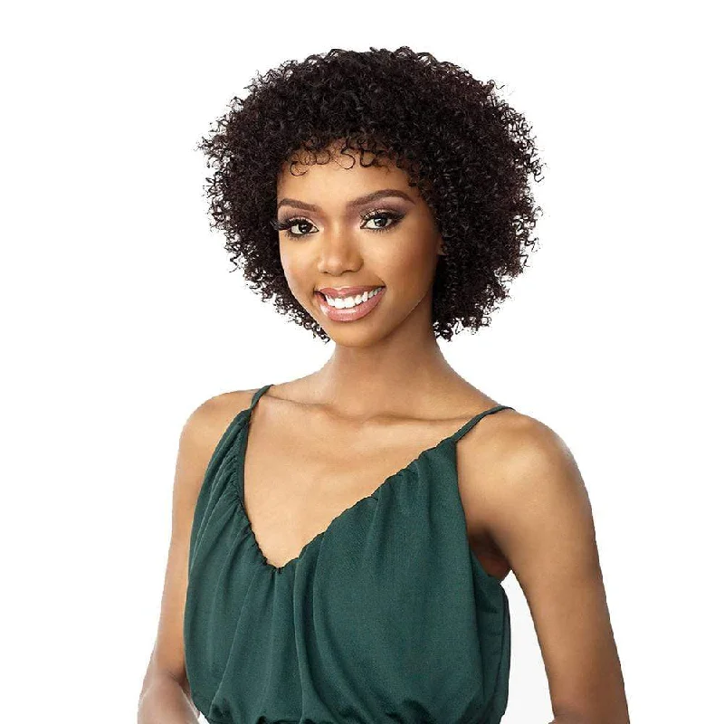 Petite bob wig suitable for women with small facesSensationnel 10A Virgin Human Hair Full Wig - Jerry Curl 11"