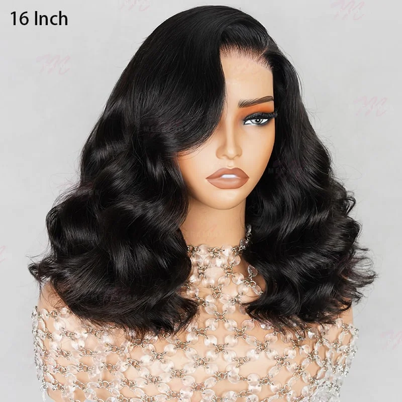 Bob wig with a monofilament cap for a breathable feel(Super Deal)Megalook Salon-Quality Luxurious Glueless 6X5 HD Lace Wig Body Wave Wear And Go Wig