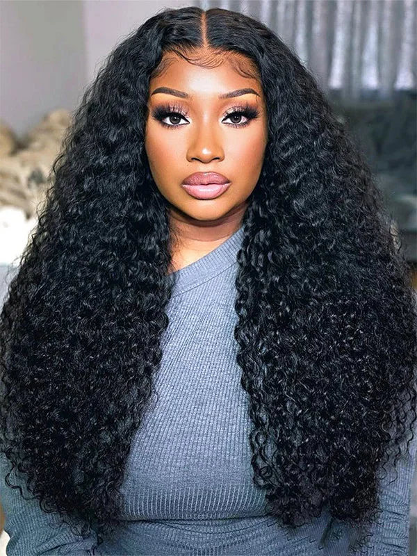 Long - length water wave wig with a natural - looking textureWavymy Water Wave 13x6 HD Lace Front Wig Human Hair Wigs Natural Hairline 150% Density Swiss Lace Wigs