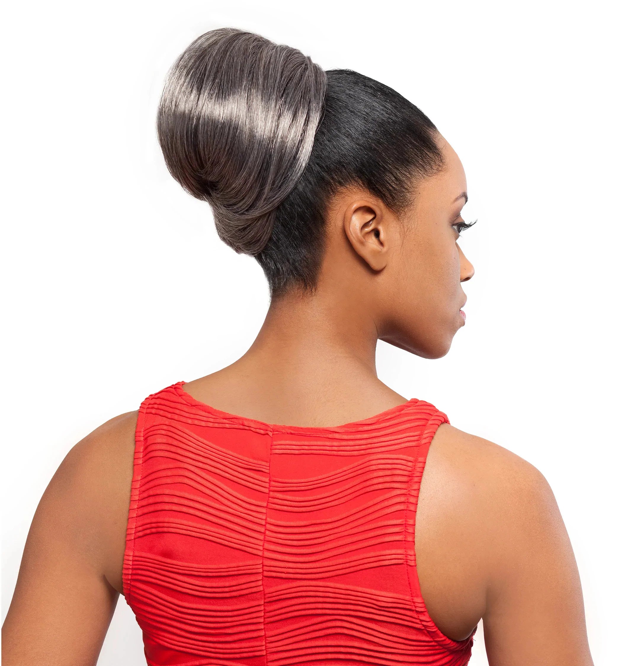 Human hair ponytails with a natural shine for a luxurious lookAlicia Foxy Silver Synthetic Ponytail (Drawstring) - DS01 - 14619