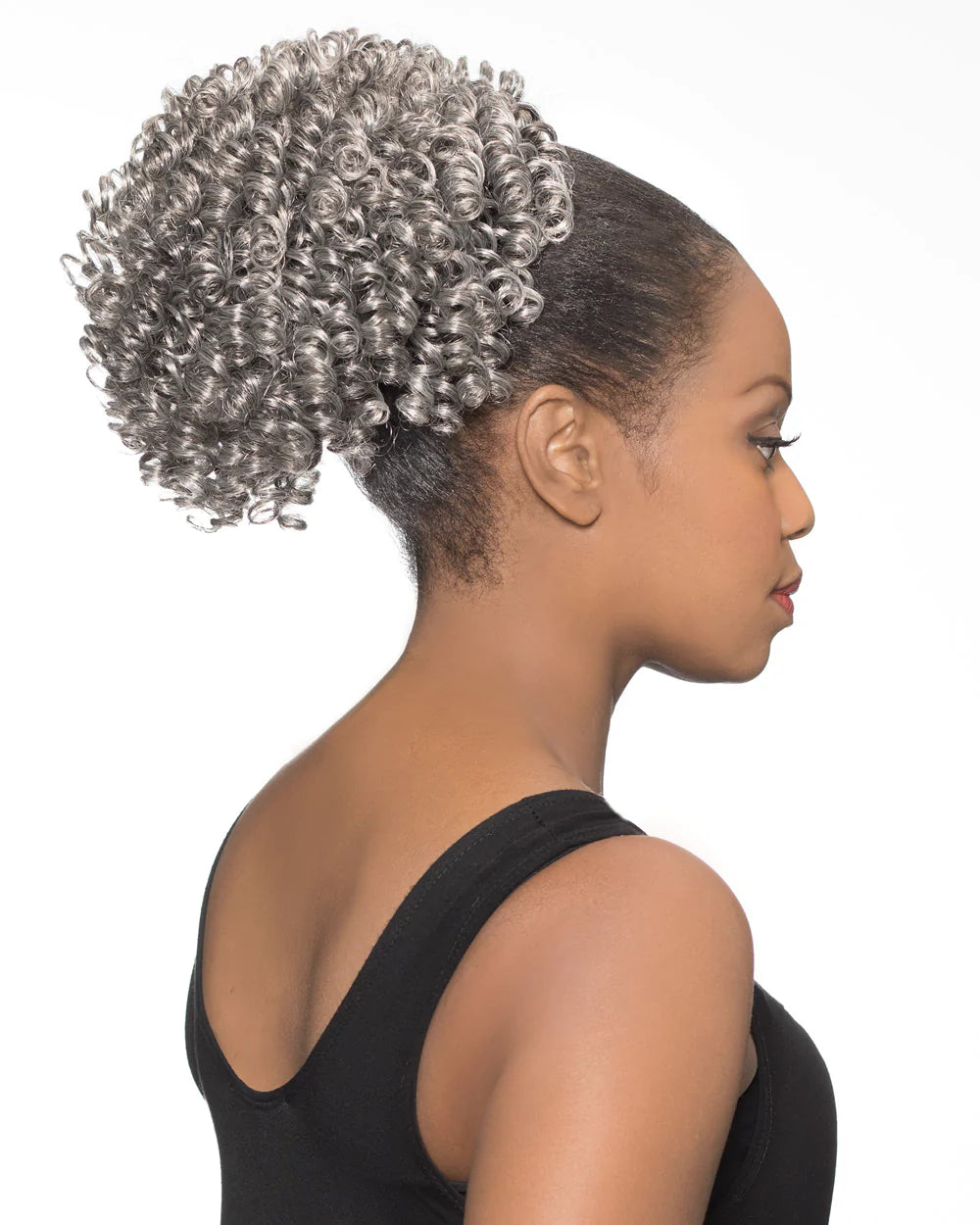 Ombre ponytails with a seamless color transition for a unique styleAlicia Foxy Silver Synthetic Ponytail (Drawstring) - DS08 - 14624