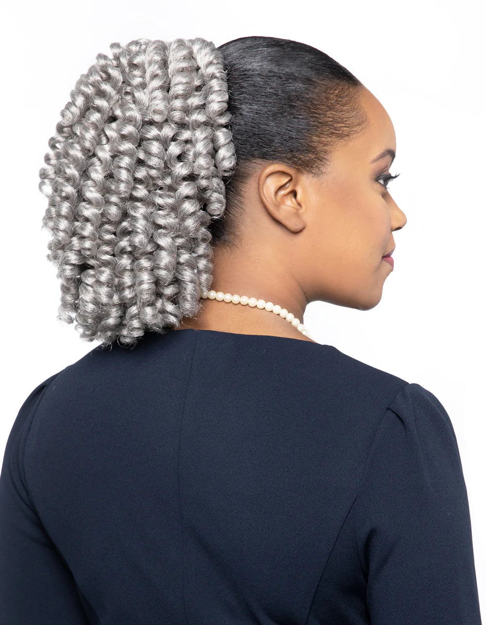 Ponytails for a gym workout with moisture - wicking propertiesAlicia Foxy Silver Synthetic Ponytail (Drawstring)- DS20 - 14693