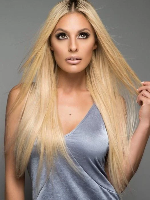 Long - length wig with a wispy fringe for a soft and feminine look20" easiXtend Elite Clip In Extensions by easihair | Remy Human Hair | CLOSEOUT