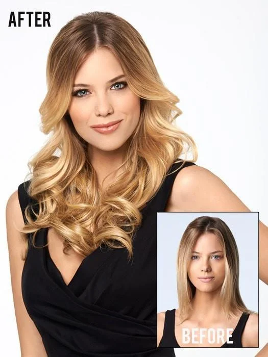 Long - length wig with a silk - base cap for a comfortable and smooth feel23" Grand HF Synthetic Hair Extension (1 Piece) | Clip In