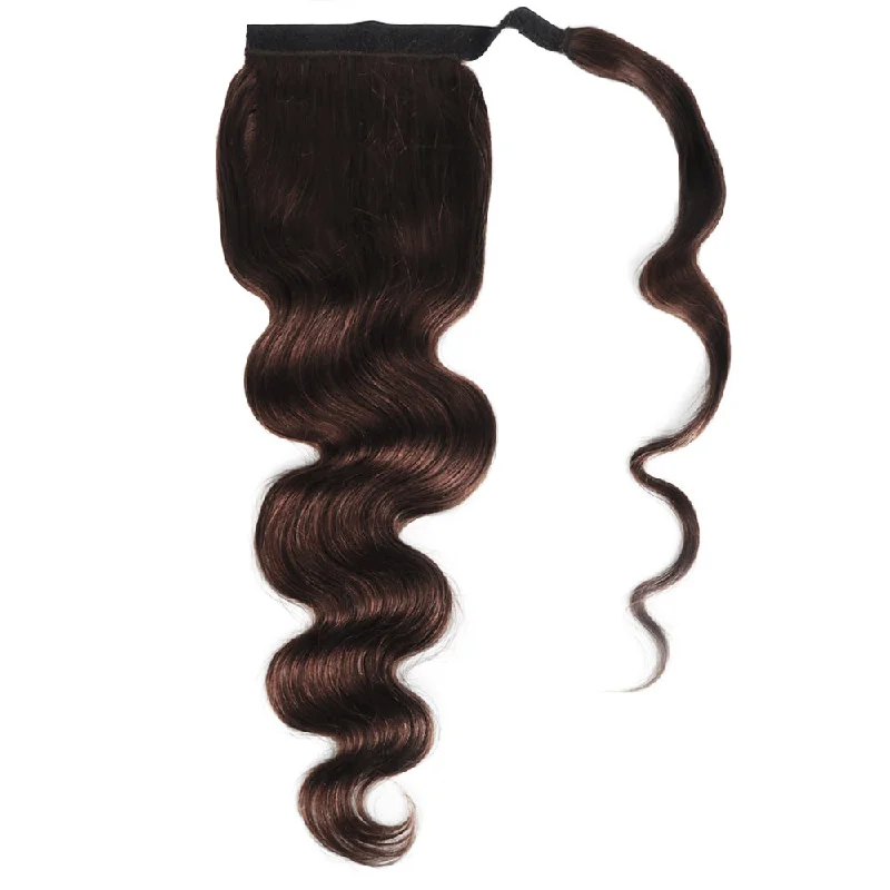 Human hair ponytails with a natural shine for a luxurious lookAngie Queen  Brazilian #4 Body Wave Virgin  Ponytail Human Hair