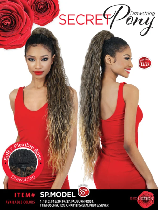 Blonde - colored ponytails for a sun - kissed and trendy lookSeduction Secret Pony Drawstring - SP.MODEL