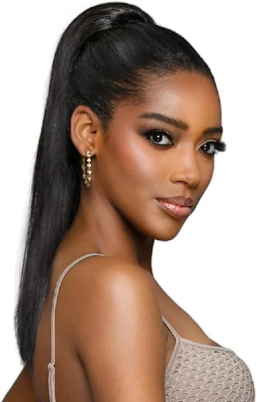 High - volume ponytails for a bold and glamorous appearanceBobbi Boss 100% Human Hair Drawstring Ponytail STRAIGHT 18