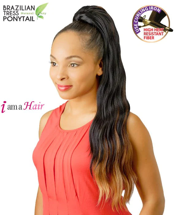 Black - colored ponytails for a classic and timeless appearanceNew Born Free BRAZILIAN TRESS PONYTAIL 02 - BTP02