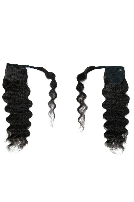 Ombre ponytails with a seamless color transition for a unique styleDawn Body Wavy Cambodian Wrap Around Ponytail