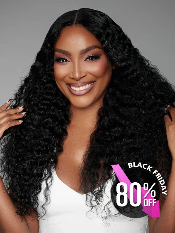 Human - hair water wave wig for a luxurious and natural feelBlack Friday 80% Off Wavymy Water Wave M-Cap 9x6 Lace Wear & Go Glueless Pre-bleached Wig 180% Density