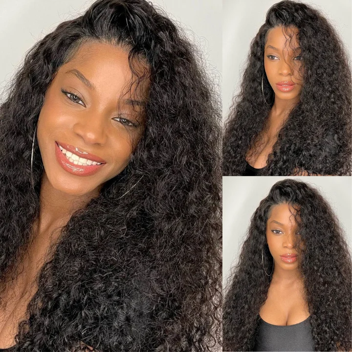 Water wave wig with a pre - bleached knot for a natural - looking scalpGeetahair Upgrade HD Lace Water Wave Wig Pre Plucked Natural Hairline Crystal Clear Lace Human Hair Wigs