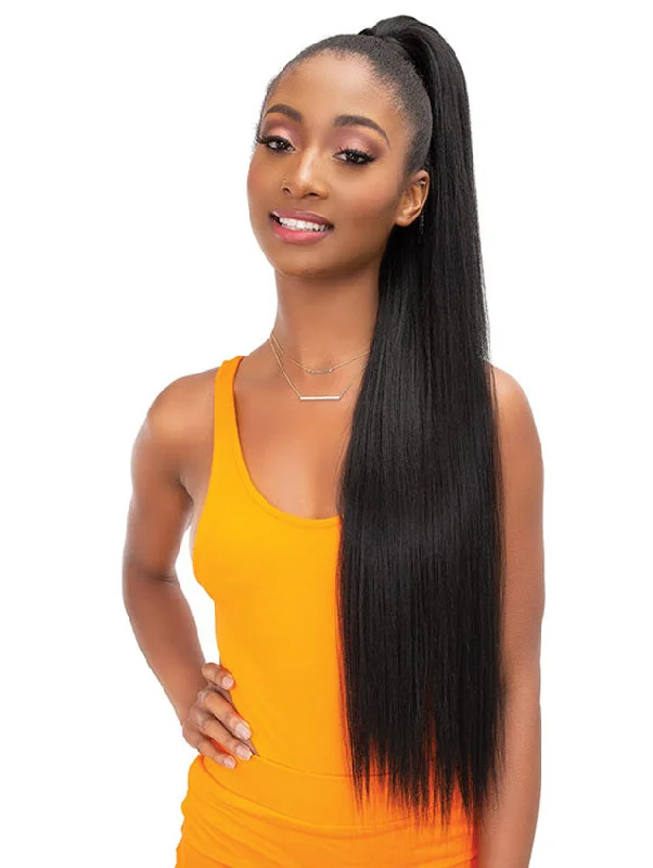 Low - profile ponytails for a sophisticated and understated styleJanet Collection Essentials Snatch & Wrap STRAIGHT Ponytail