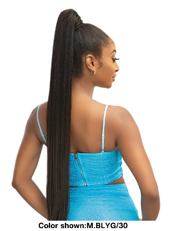 Ombre ponytails with a seamless color transition for a unique styleJanet Collection Remy Illusion Snatch Wrap Ponytail - STRAIGHT 34